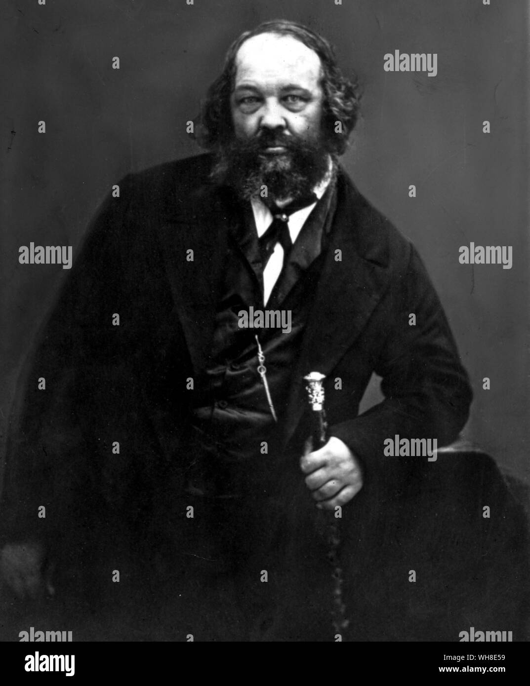 Mikail Alexandrovitch Bakounine (1814-1876) l'anarchiste russe. . . . . . Banque D'Images