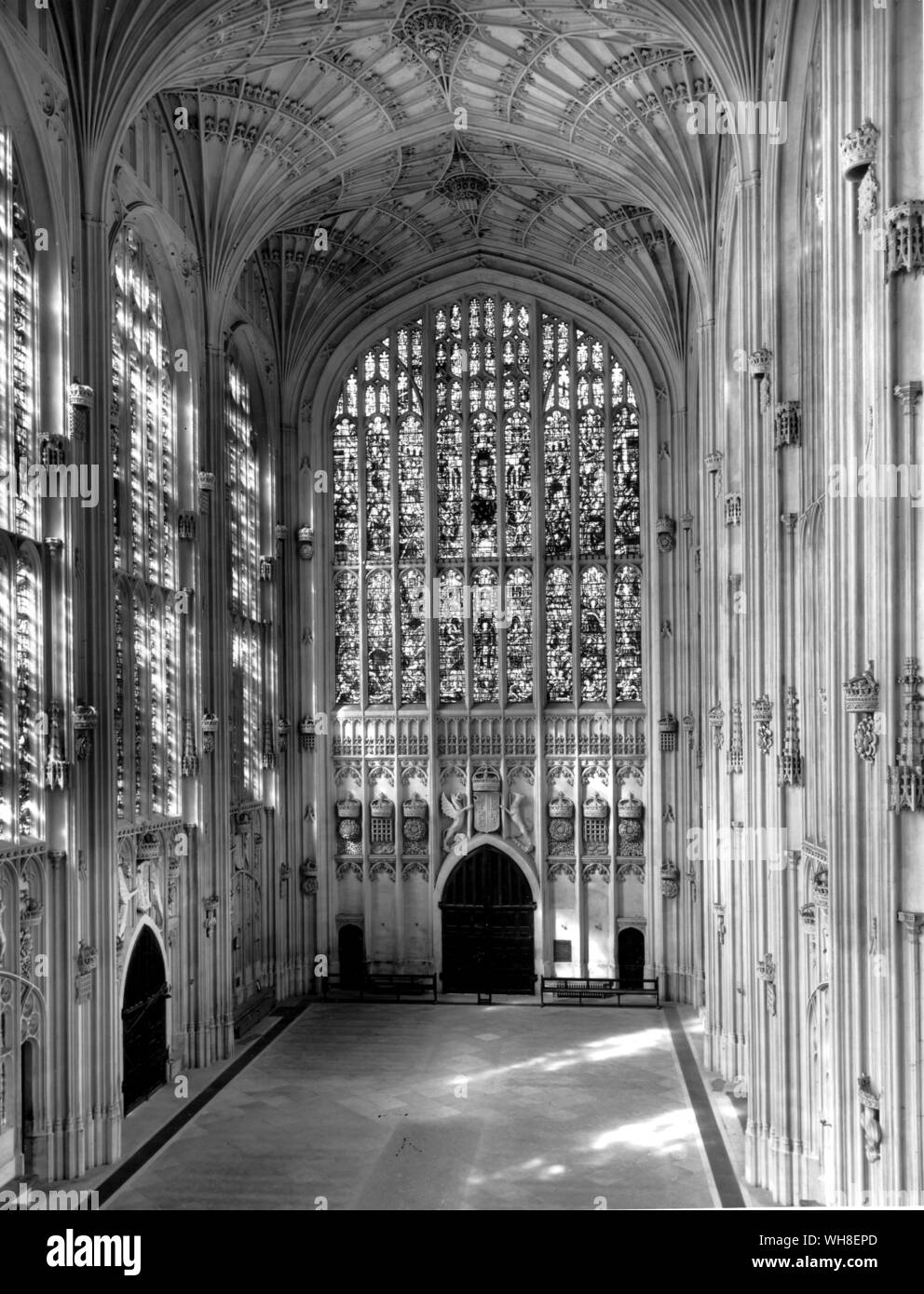 Cambridge, King's College Chapel. L'Ante chapelle à l'ouest de l'établissement. Milieu 15ème siècle/début du 16e siècle. Banque D'Images