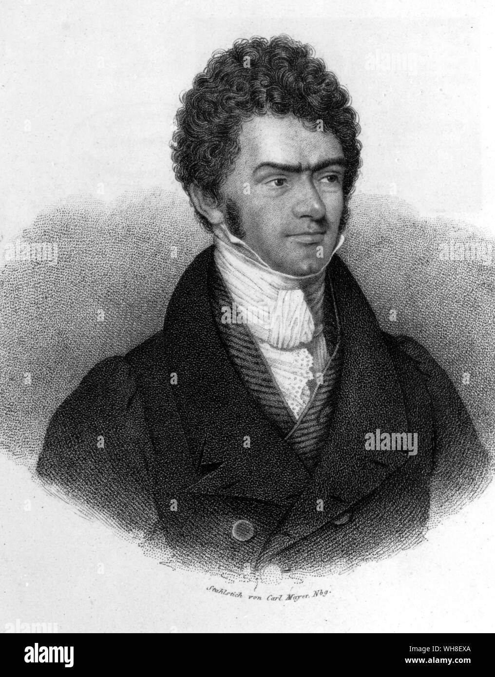 Ferdinand Ries (1784-1838), élève de Beethoven et de compositeur. Sur les ailes du chant par Wilfred Blunt, page 168. Banque D'Images