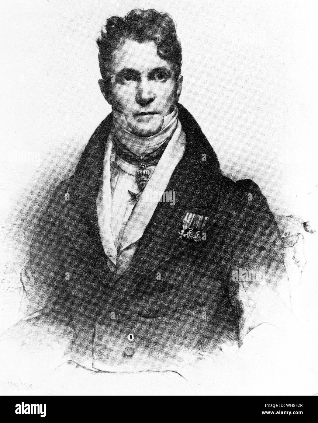 Gioacchino Antonio Rossini (1792-1868), compositeur italien, par Tito Marzocchi de Belluci, 1831. Banque D'Images