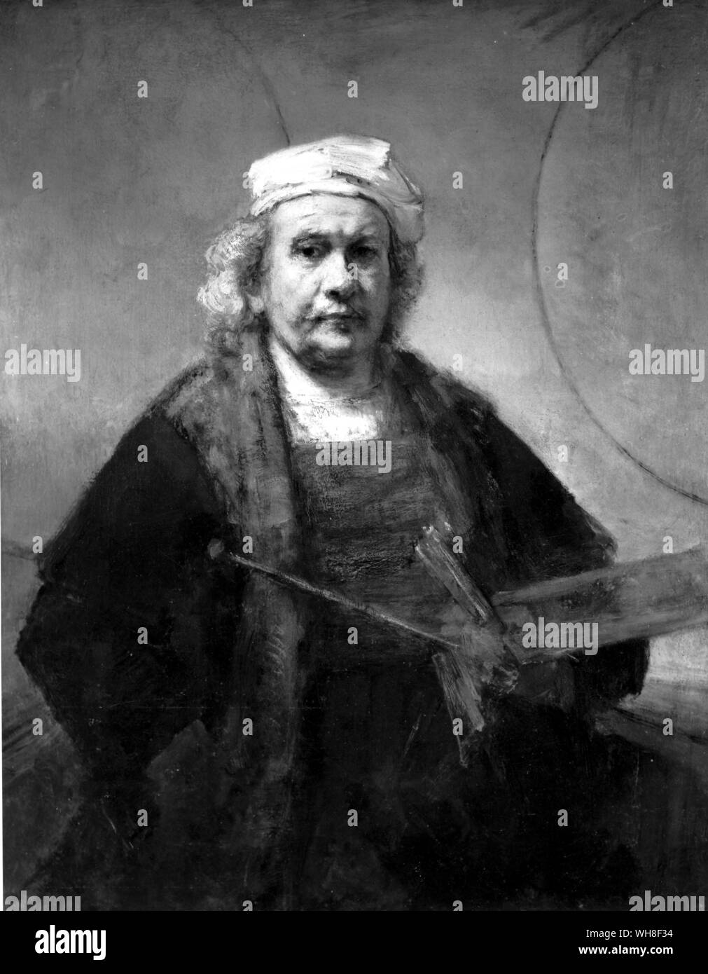 Leon Lhermitte Rembrandt (1606-1669), peintre néerlandais, Self Portrait. Banque D'Images