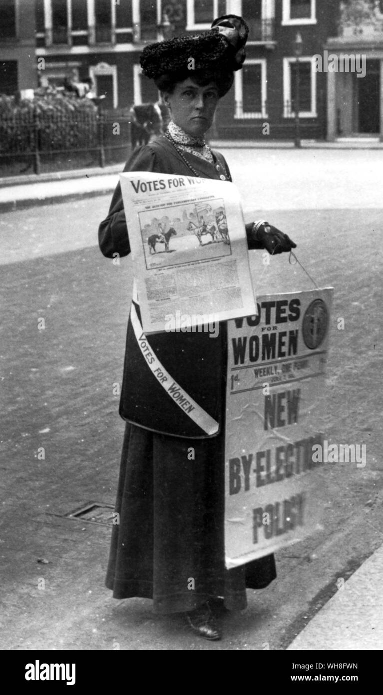 Suffragette anglaise journal féministe, 1908. Le génie de Shaw à la page 175. Banque D'Images