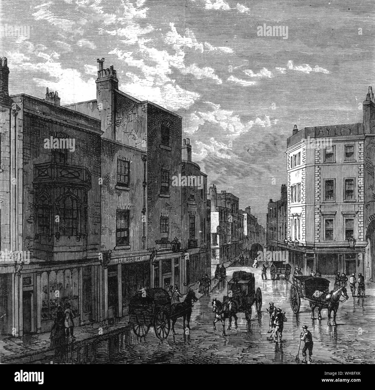 Kensington High Street, 1860. . . Banque D'Images