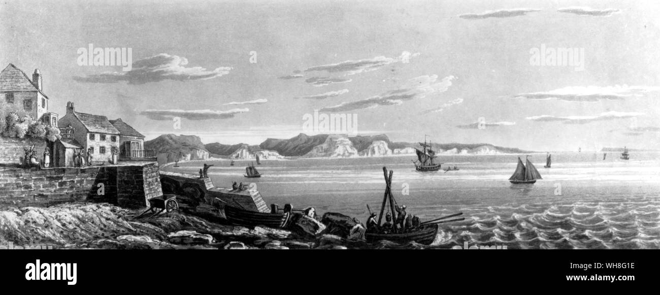 Lyme Regis, début du xixe siècle. Un Portrait de Jane Austen David Cecil. Banque D'Images