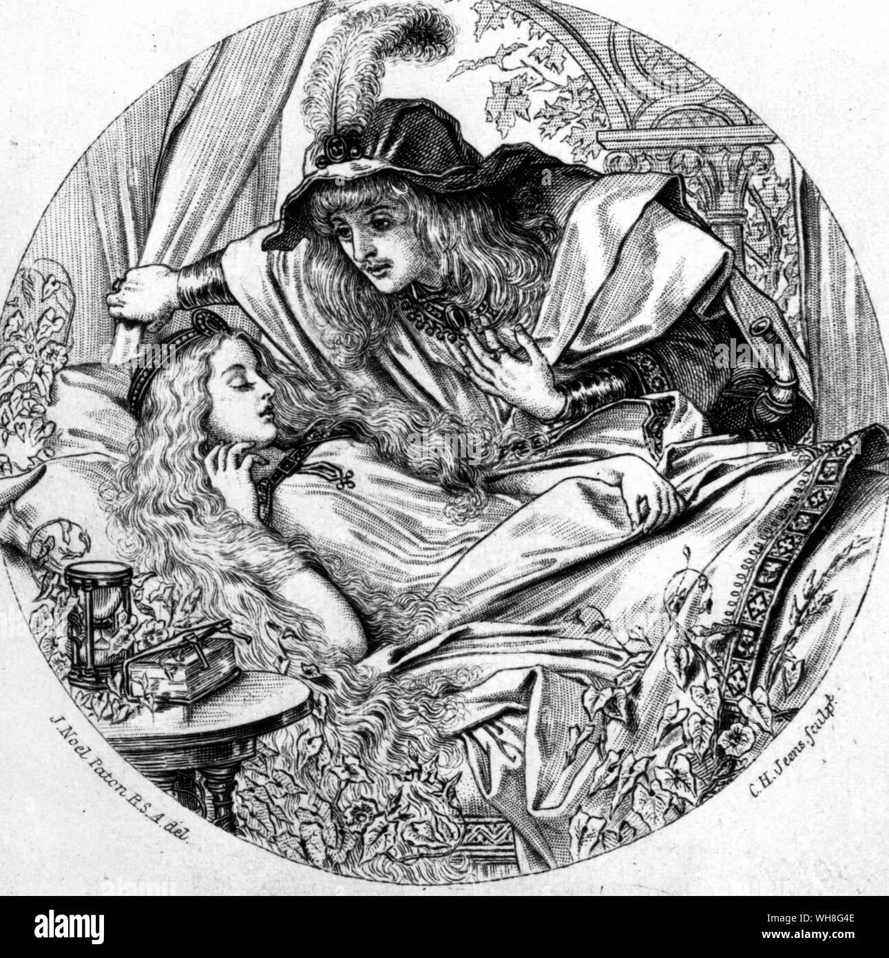 Beauté de sommeil. Le Classic Fairy Tales par Iona et Peter Opie, page 91. Banque D'Images