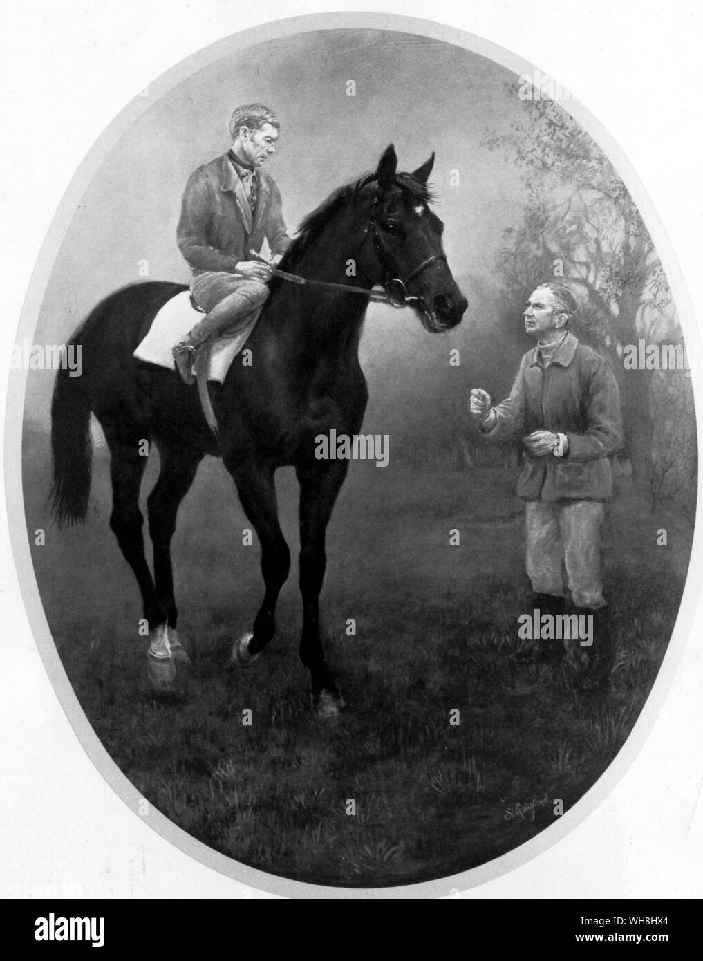Masters At Work' - Nijinsky, Lester Piggott, Vincent O'Brien. Le cheval a été produites au Canada en 1967. Son pedigree est discuté sur p.284. Il fut défait à deux reprises, à la fin d'une longue période de trois ans, par saison, Sassafras et Lorenzaccio, mais c'était un grand cheval et pleine de la caractéristique "Electricité" des meilleurs descendants de Nearco. Le jockey est né en 1936. Il montait son premier gagnant à 13. Il a remporté le Derby sur ne jamais dire mourir à 18 ans, et a gagné de nouveau sur Crepello (1957), St Paddy (1959), Sir Ivor (1968), Nijinsky (1970) et Roberto (1972). Le formateur - baptisé Michael Victor, né en 1917 - Banque D'Images