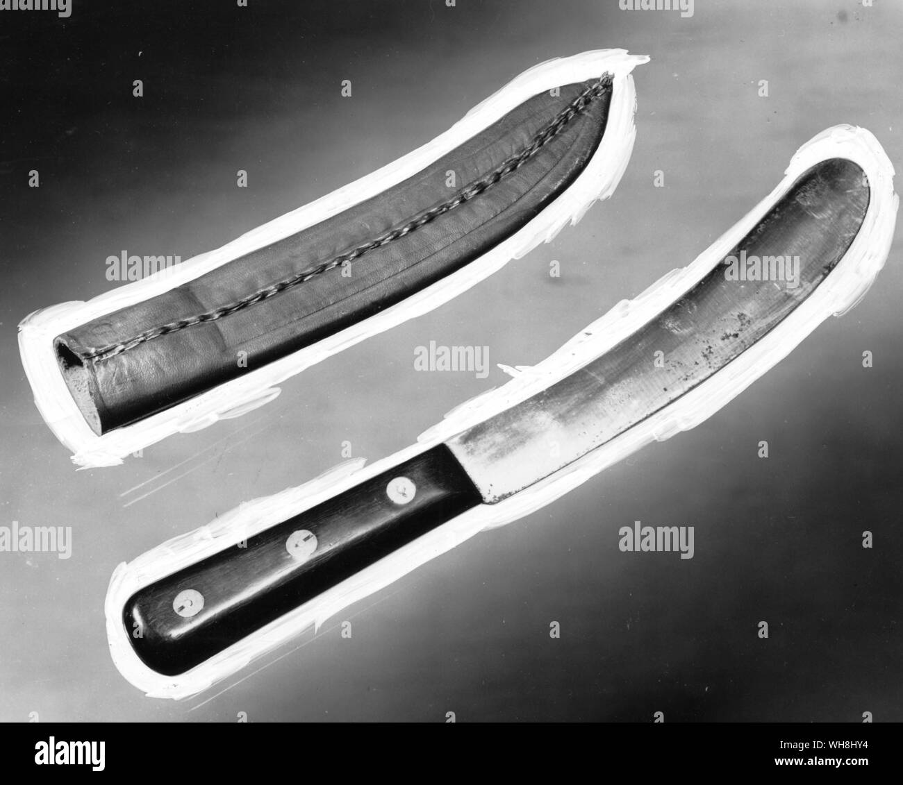 Le Capitaine Robert Falcon Scott (1868-1912) couteau d'étanchéité. Antarctique : le dernier continent par Ian Cameron, page 60. Banque D'Images