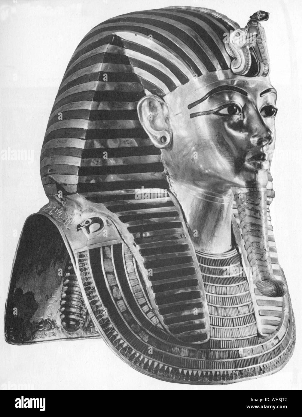 Le masque d'or découvert dans la tombe de Toutankhamon. Banque D'Images