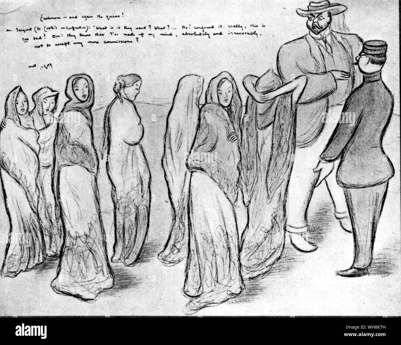 John Singer SARGENT (1856-1925) peintre de portrait nous rejeter les femmes qui ont leur queue de portraits peints par Max Beerbohm English caricaturiste et auteur 1909 Banque D'Images
