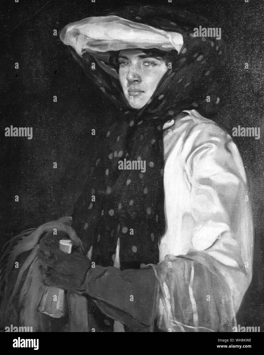 La Belle Chauffeuse 1904. par Sir William Nicholson. National Gallery of Victoria. Sir William Nicholson (1872-1949) était un peintre britannique, également connu pour son travail d'illustrateur.. La belle chauffeuse est un portrait de l'auteur Sylvia Bristowe. Nicholson aimé style et souvent inclus costume dans ses peintures. En dépeignant Sylivia Bristowe dans un équipement automobile il a fait une déclaration au sujet de son être une femme moderne, adoptant les dernières modes de transport tout en étant suffisamment riche pour posséder une voiture.. , Australie Banque D'Images