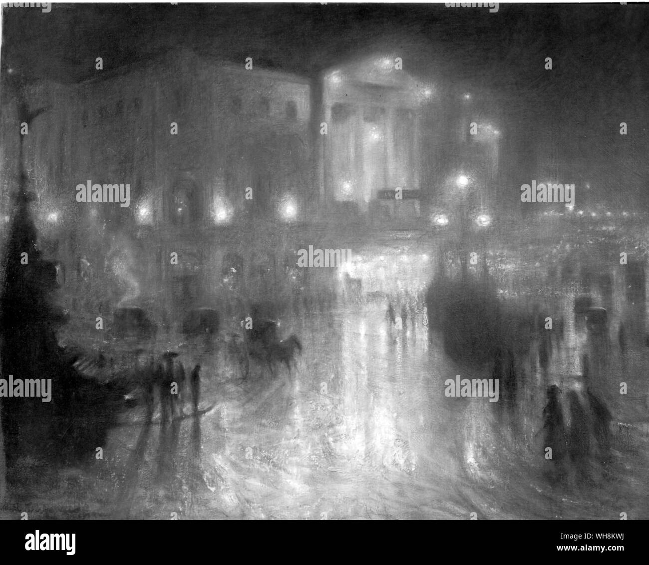 Une nuit humide au Piccadilly 1911 Banque D'Images