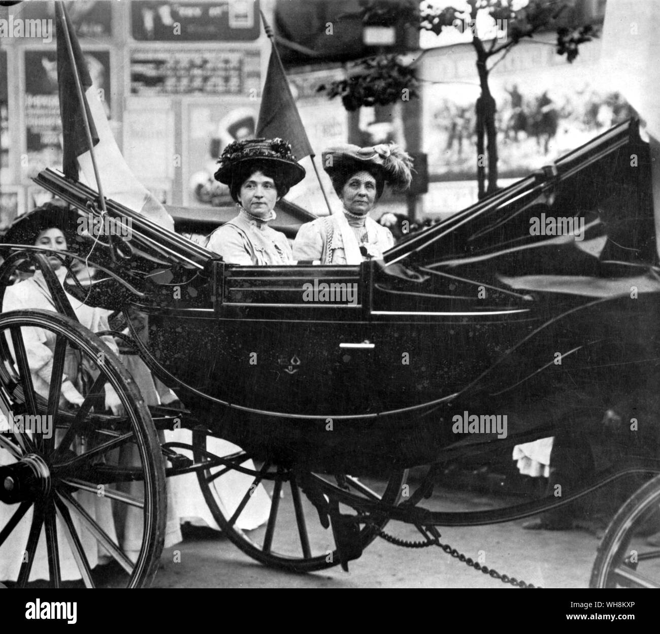 Mme Pankhurst (droite) 1858-1928 Banque D'Images