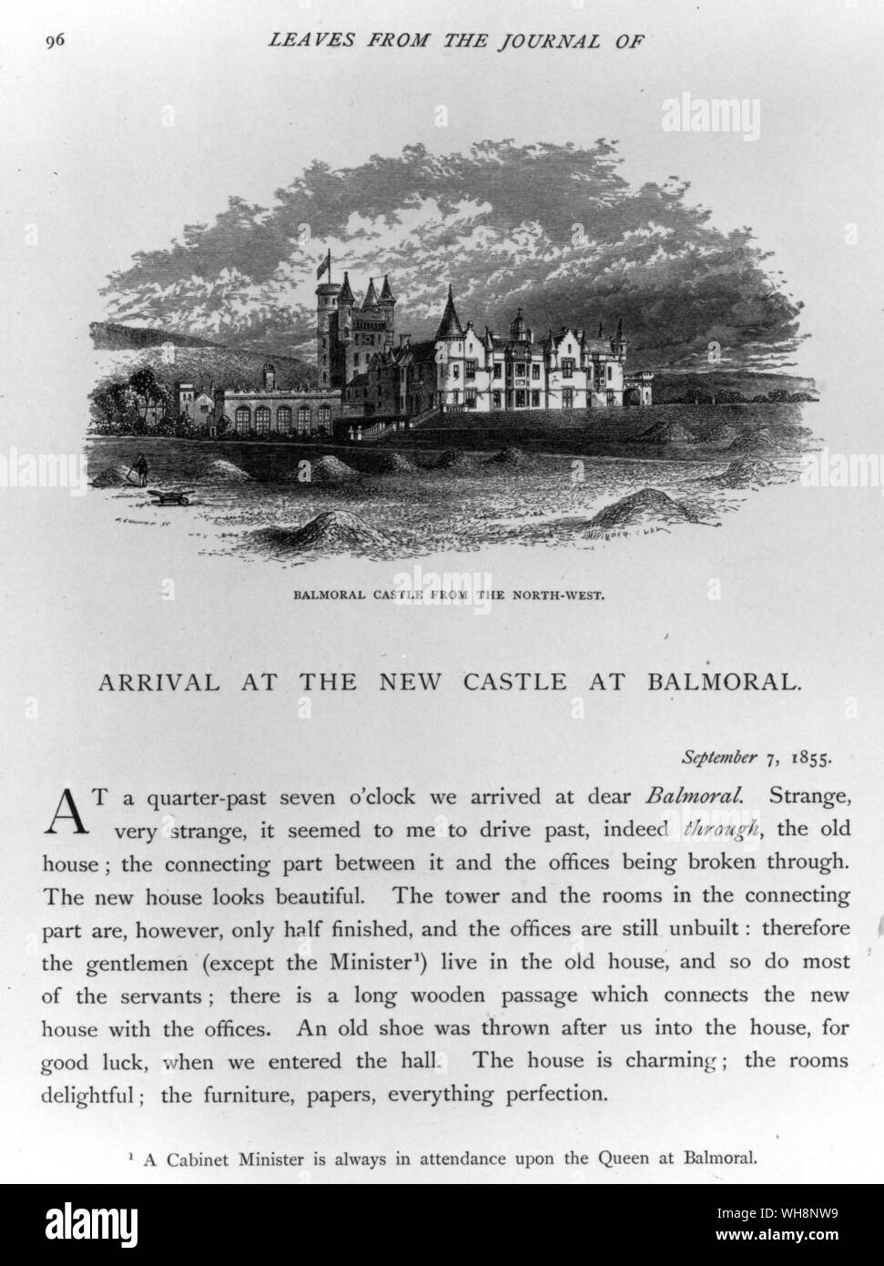 À partir de la première édition de '1865' les feuilles de la revue de notre vie dans les Highlands ' Banque D'Images