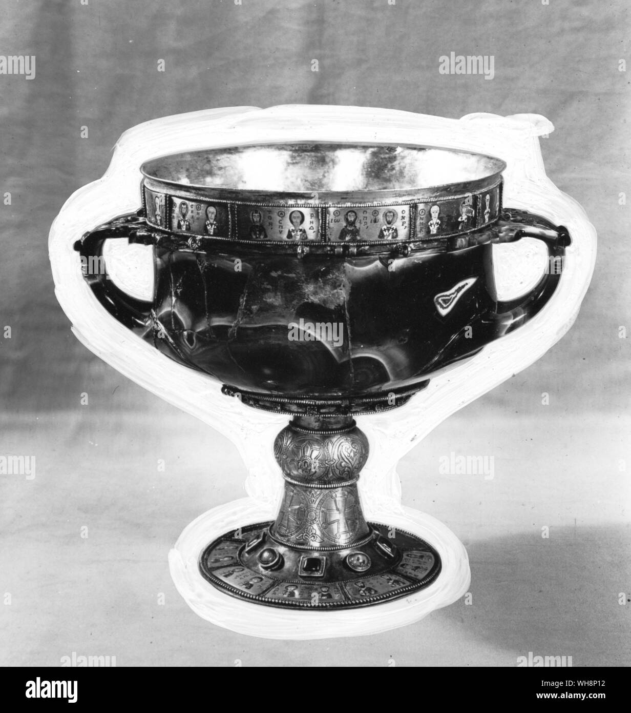 Un Calice byzantin maintenant dans le trésor de St Marc à Venise Italie Banque D'Images