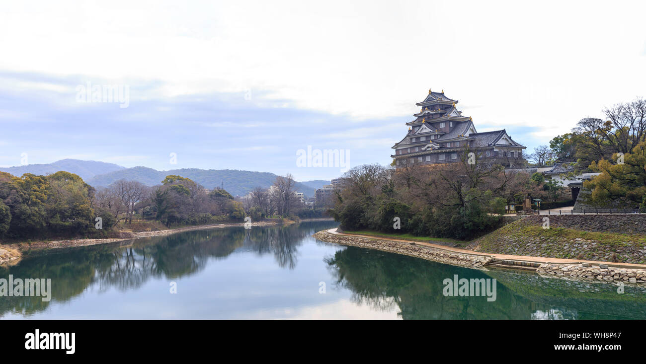 Okayama Castle est célèbre historique dans la préfecture d'Okayama, Japon. Banque D'Images