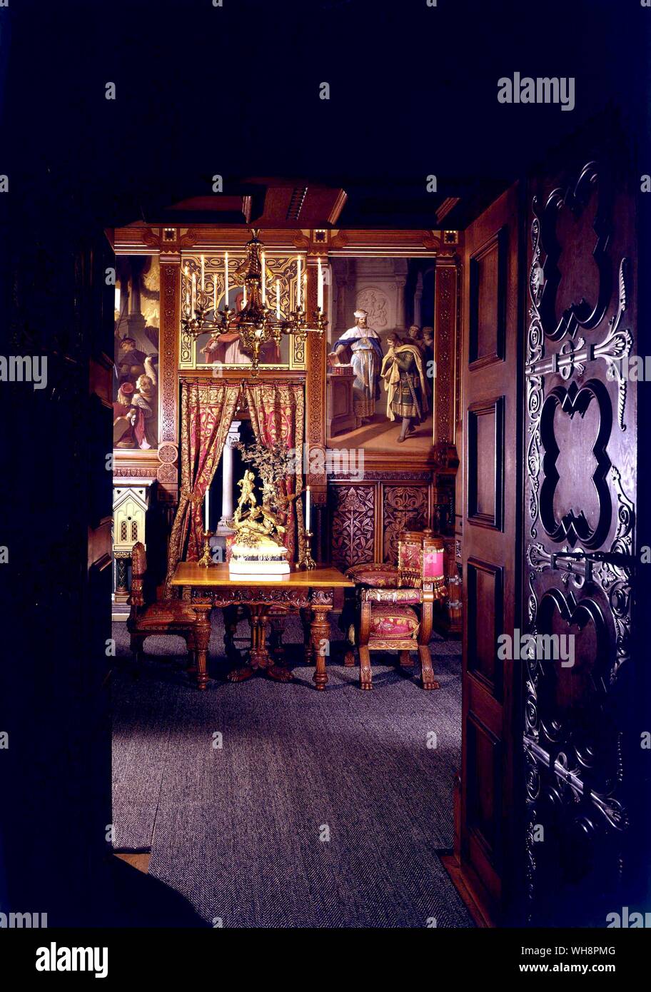 La salle à manger de Neuschwanstein Banque D'Images