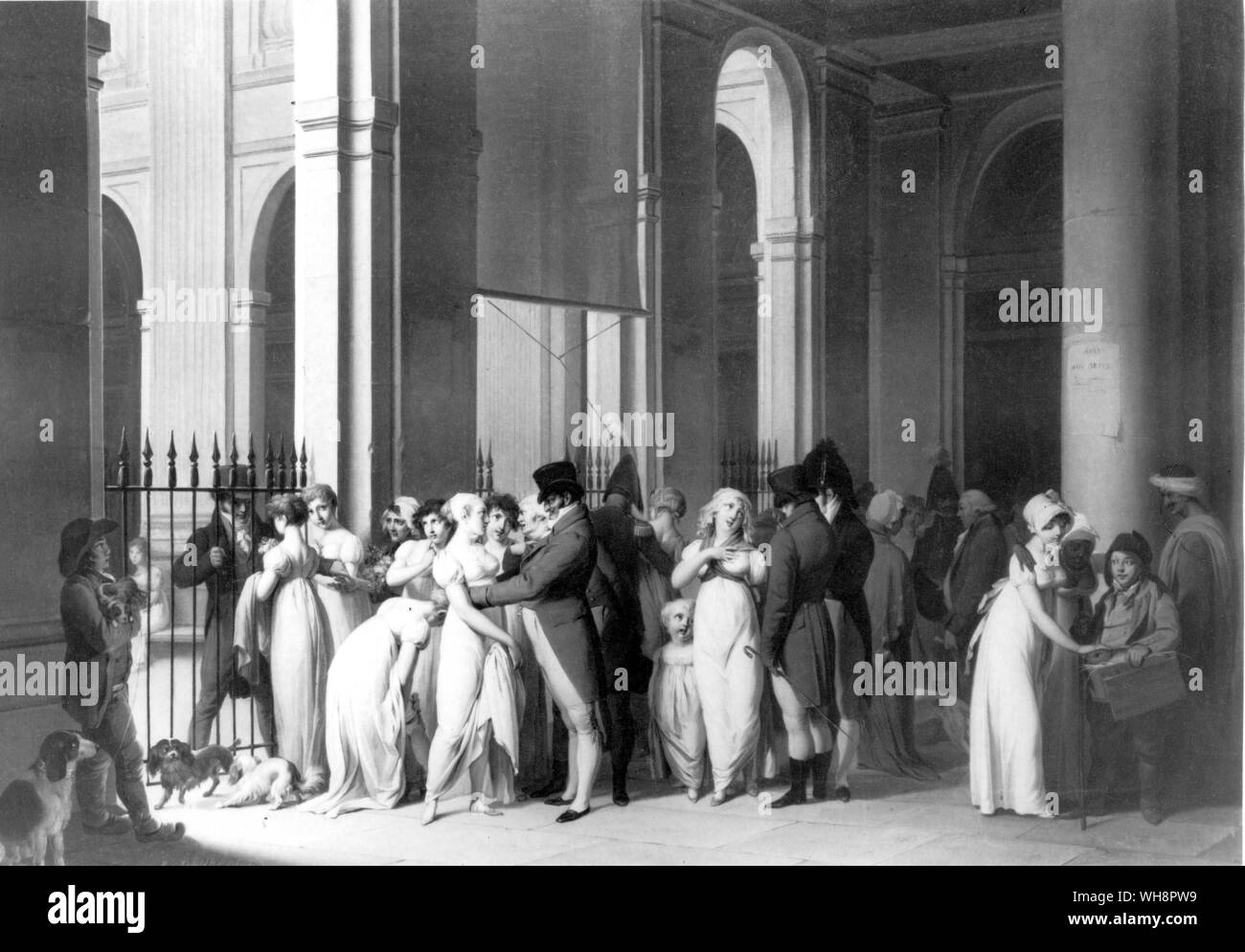 En dehors de la station Palais-Royal, Paris 1809 Banque D'Images