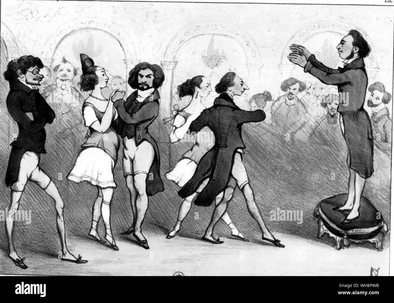 Un bal à l'Saint-Simoniens, 'La femme est libre" est le sous-titre de la photo Banque D'Images