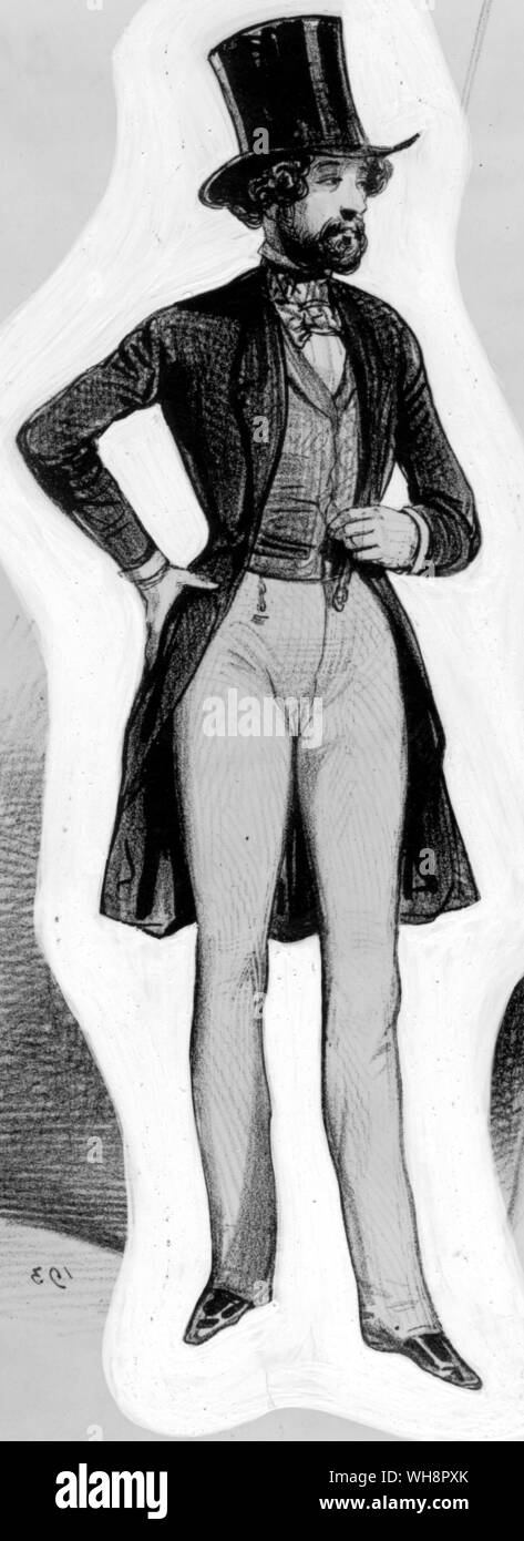 Un homme à propos de town - par Paul Gavarni Banque D'Images