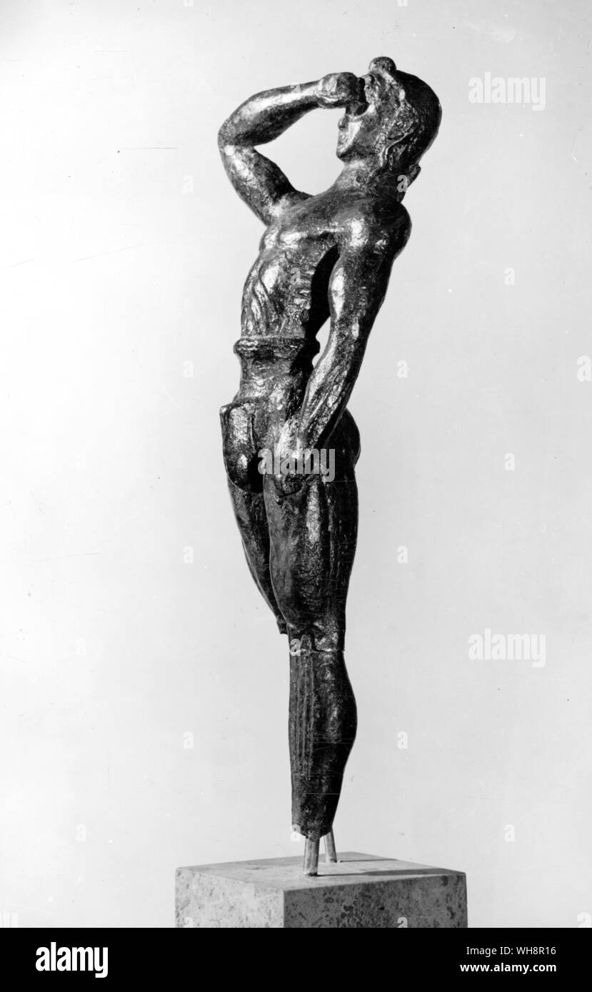 L'adorateur. peut-être le jeune dieu devant la déesse. Le bronze. De style crétois, provenance inconnue, 1550-1500 av. Banque D'Images