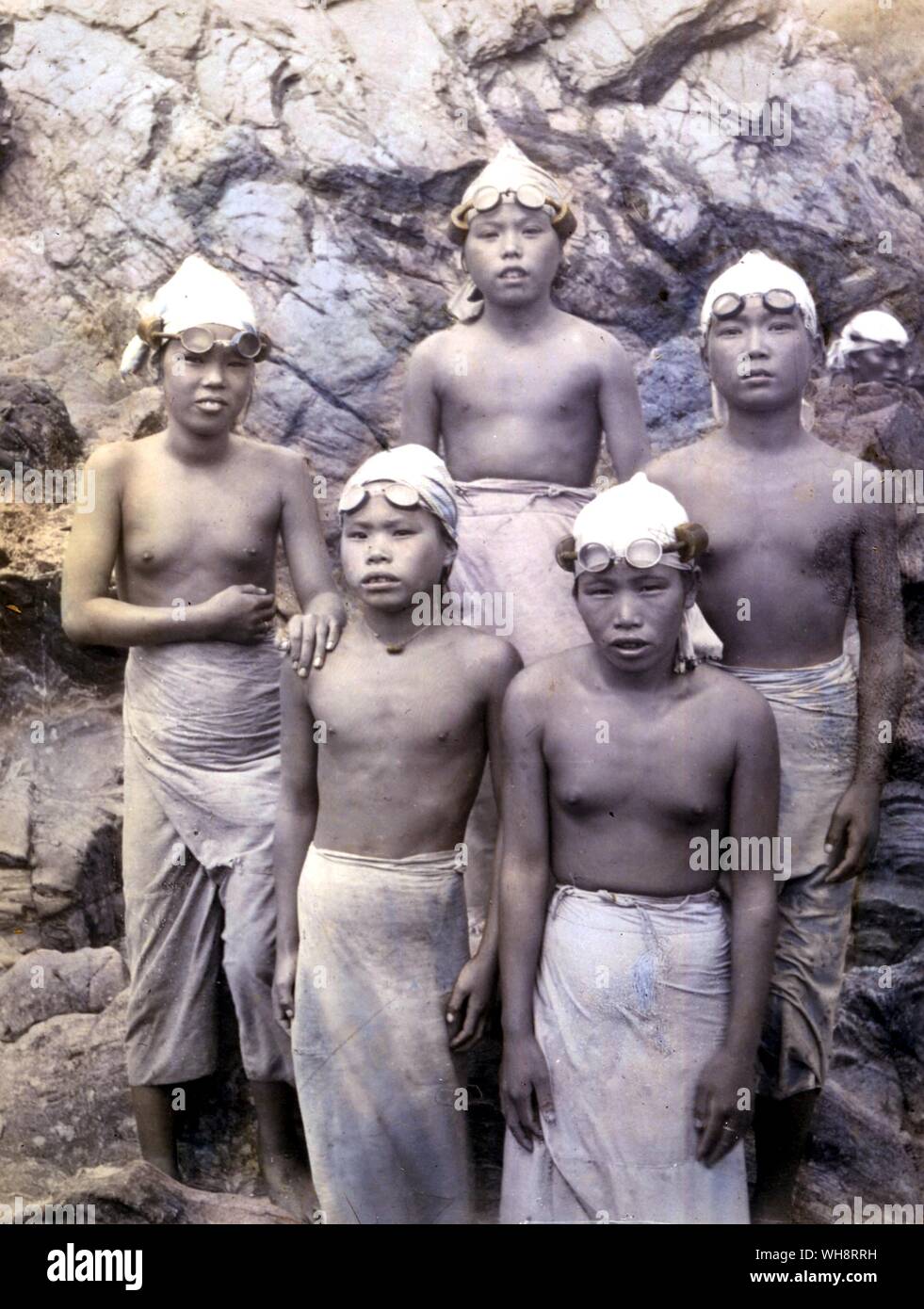 Les jeunes plongeurs Pearl 1904. Banque D'Images