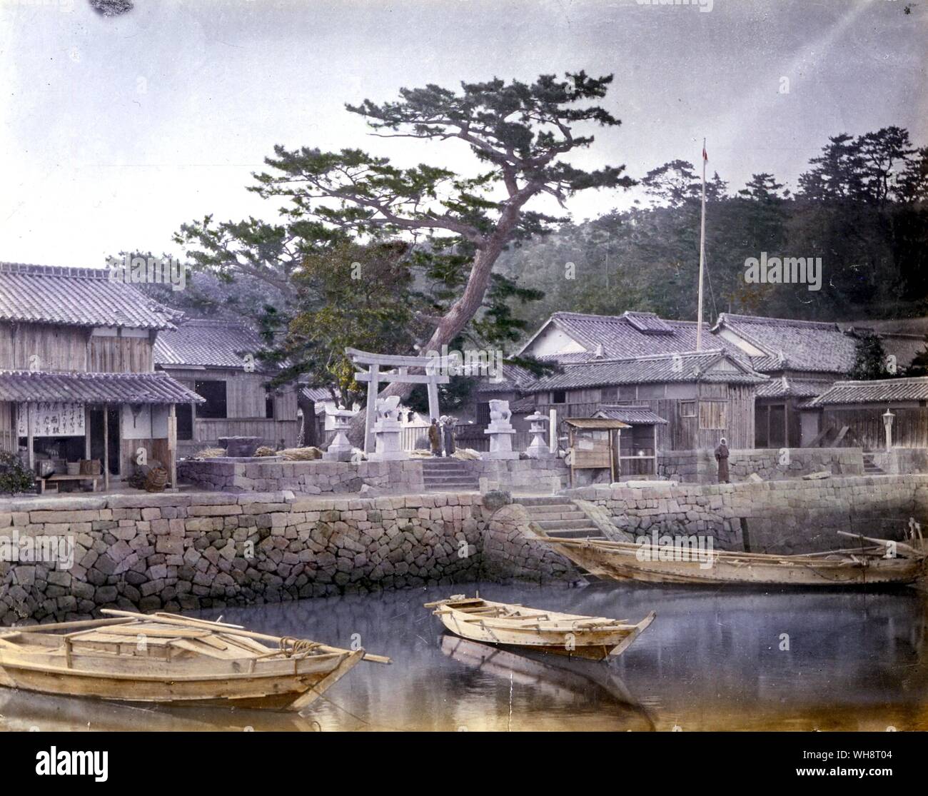 Koyoshima port. 1900. Banque D'Images