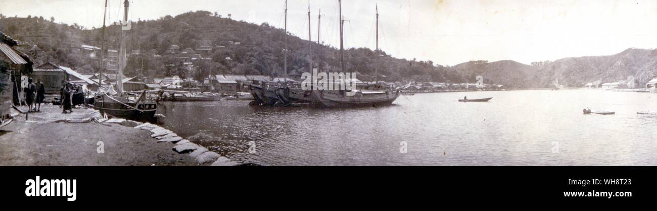 Le port de Eishima, 20 mai 1900. Banque D'Images