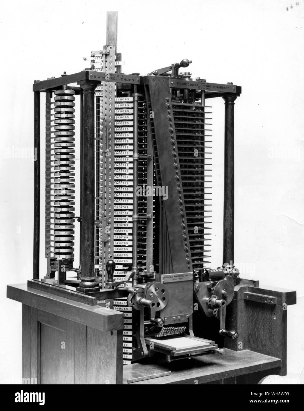 Machine à calculer de Babbage Périphérique Anycitical Banque D'Images
