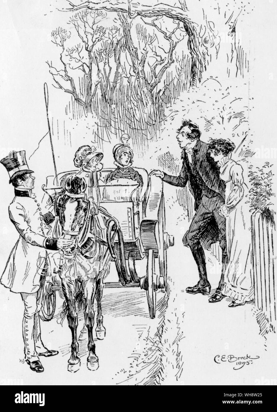 Illustration de Jane Austen's Pride and Prejudice 1895 Banque D'Images