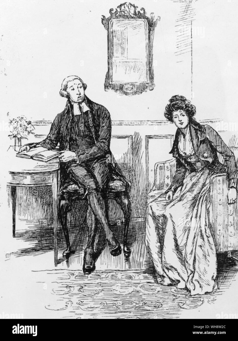 Illustration de Jane Austen's Pride and Prejudice 1900 edition. Banque D'Images