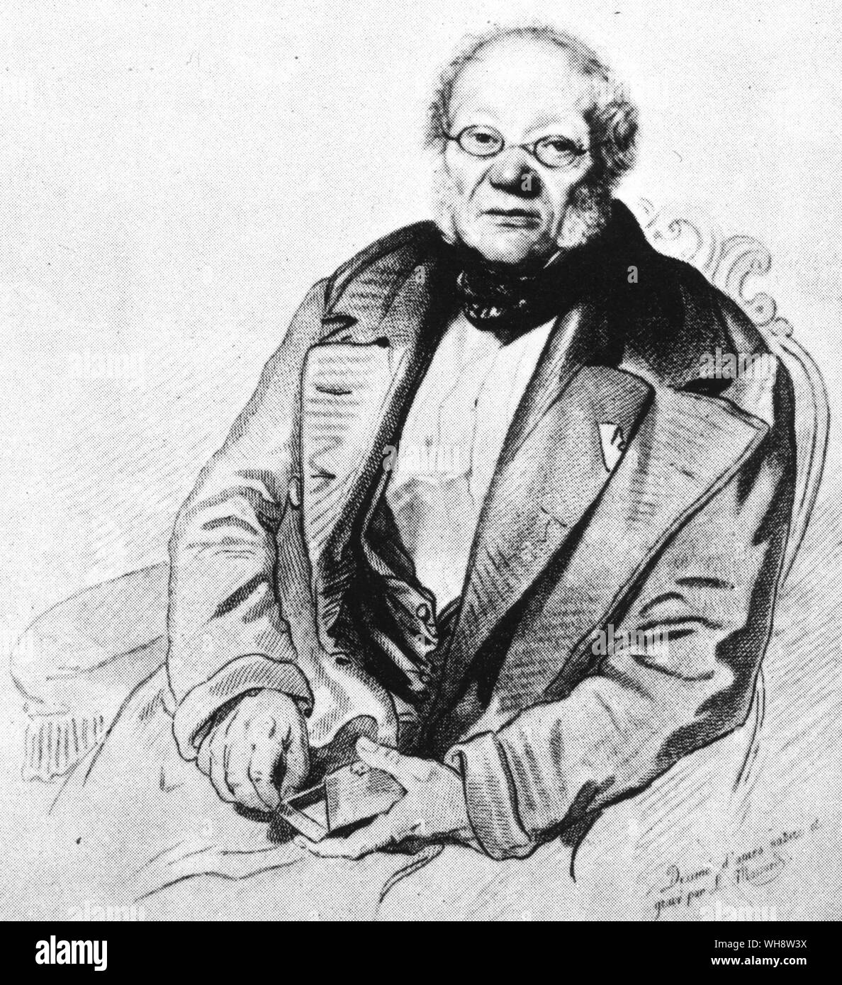 François Habeneck 1840 Banque D'Images