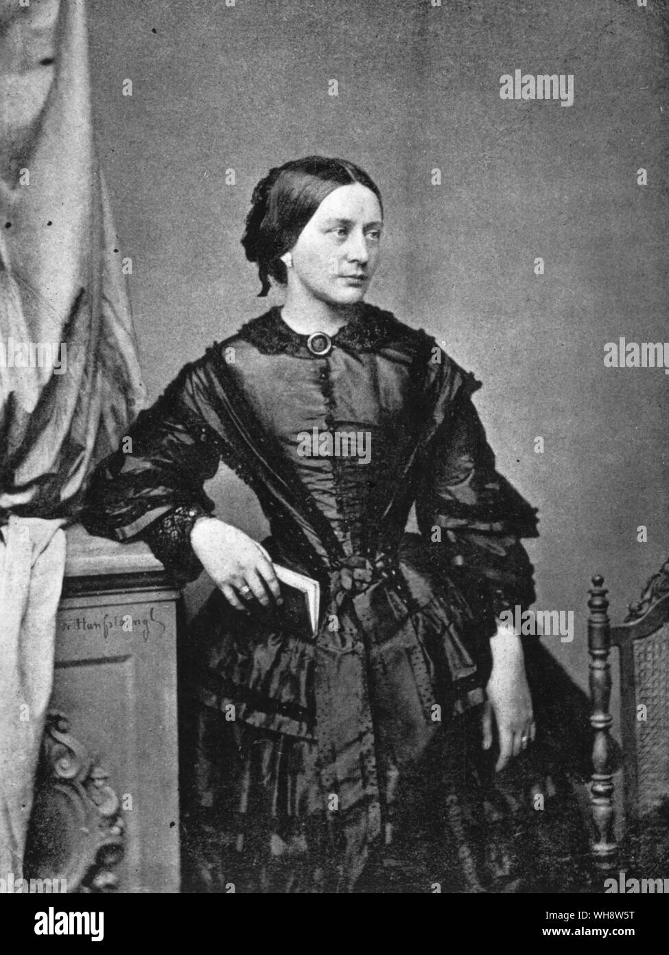 Josephine Clara Schumann (1819-1896) Fille de professeur de piano Friedrich Wieck à se marier plus tard. Robert Schumann. Pianiste et compositeur allemand Banque D'Images