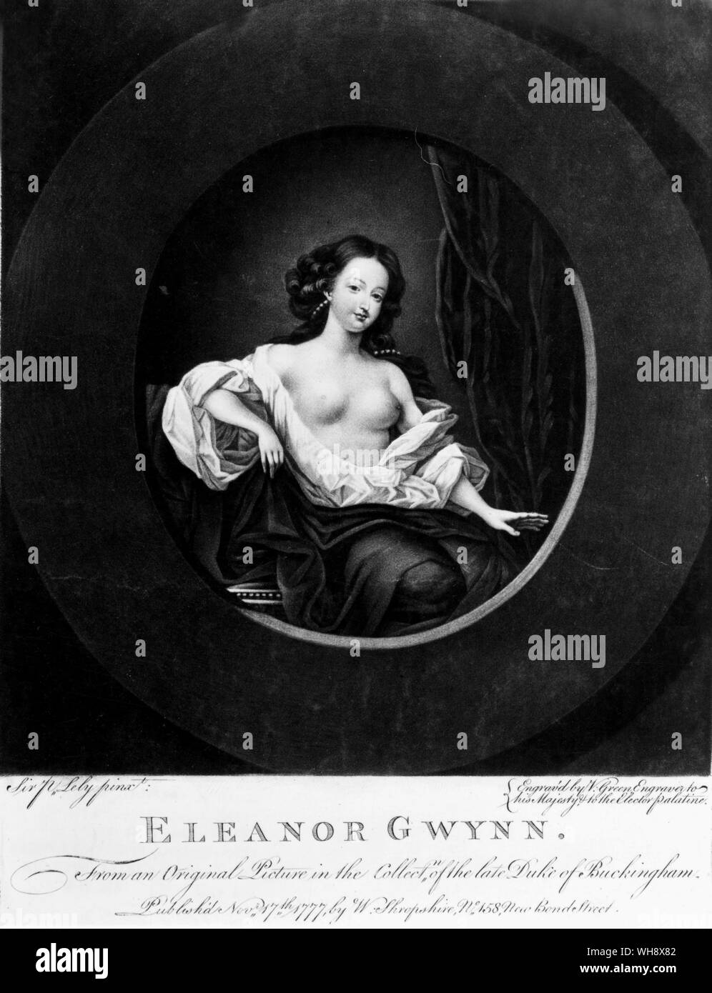 Eleanor Gwynn' à partir d'une photo d'origine dans la collection du duc de Buckingham en retard.. ' Banque D'Images