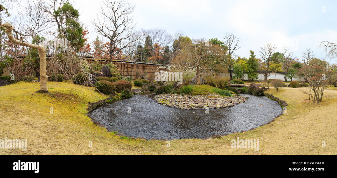 Japon : Paysage de style jardin Koko-en Garden près du château de Himeji, préfecture de Hyogo, Japon. Banque D'Images