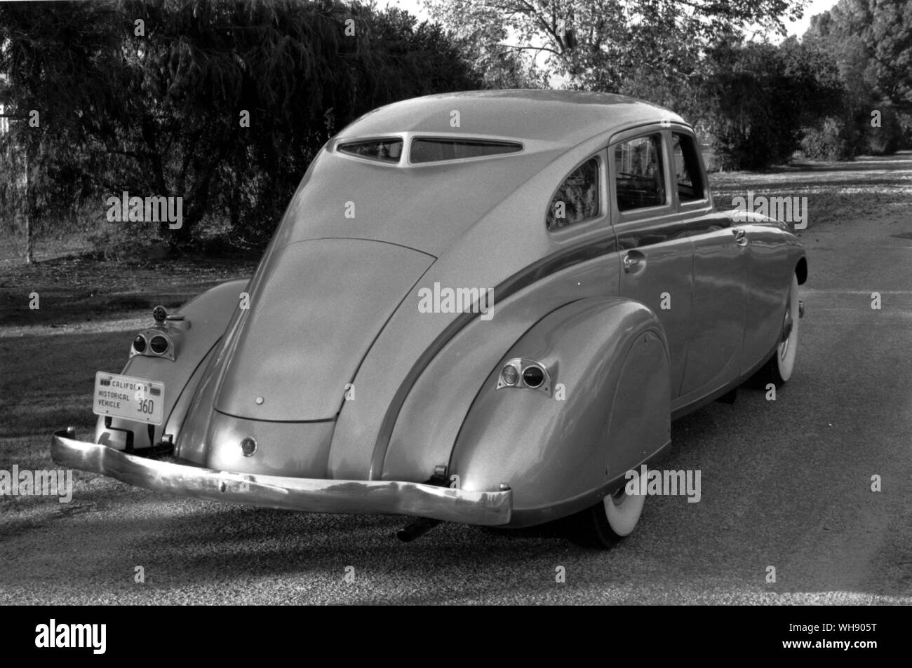 Vue arrière de l'argent 1933 Pierce Arrow. Banque D'Images