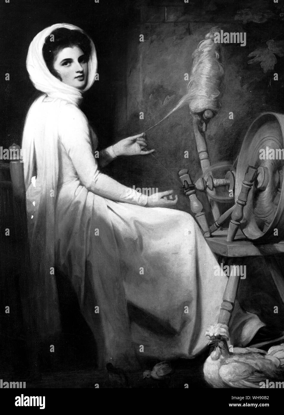 Lady Emma Hamilton à la roue tournante par George Romney. Banque D'Images