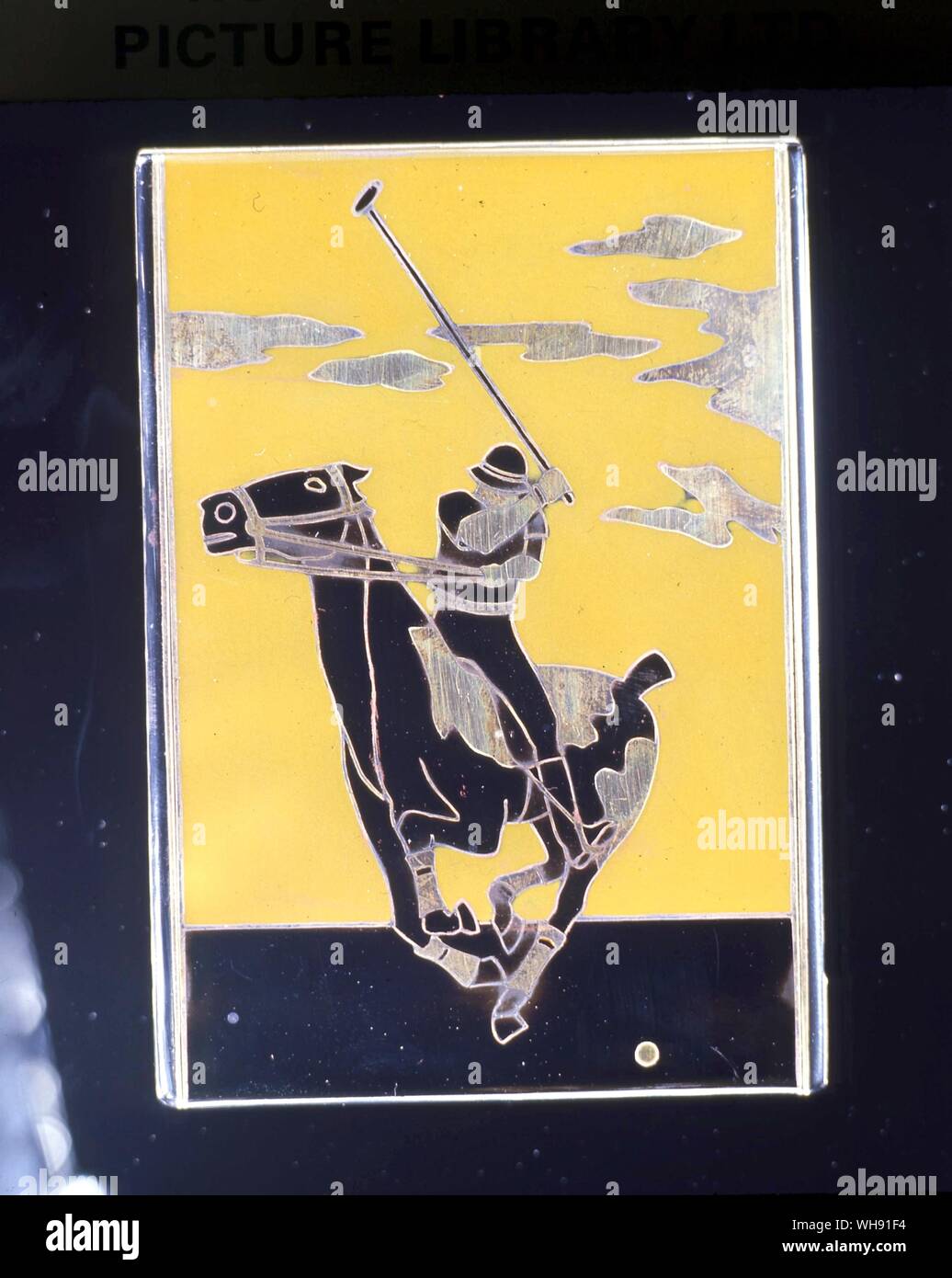 Chaumet. Joueur de Polo à cheval. Banque D'Images