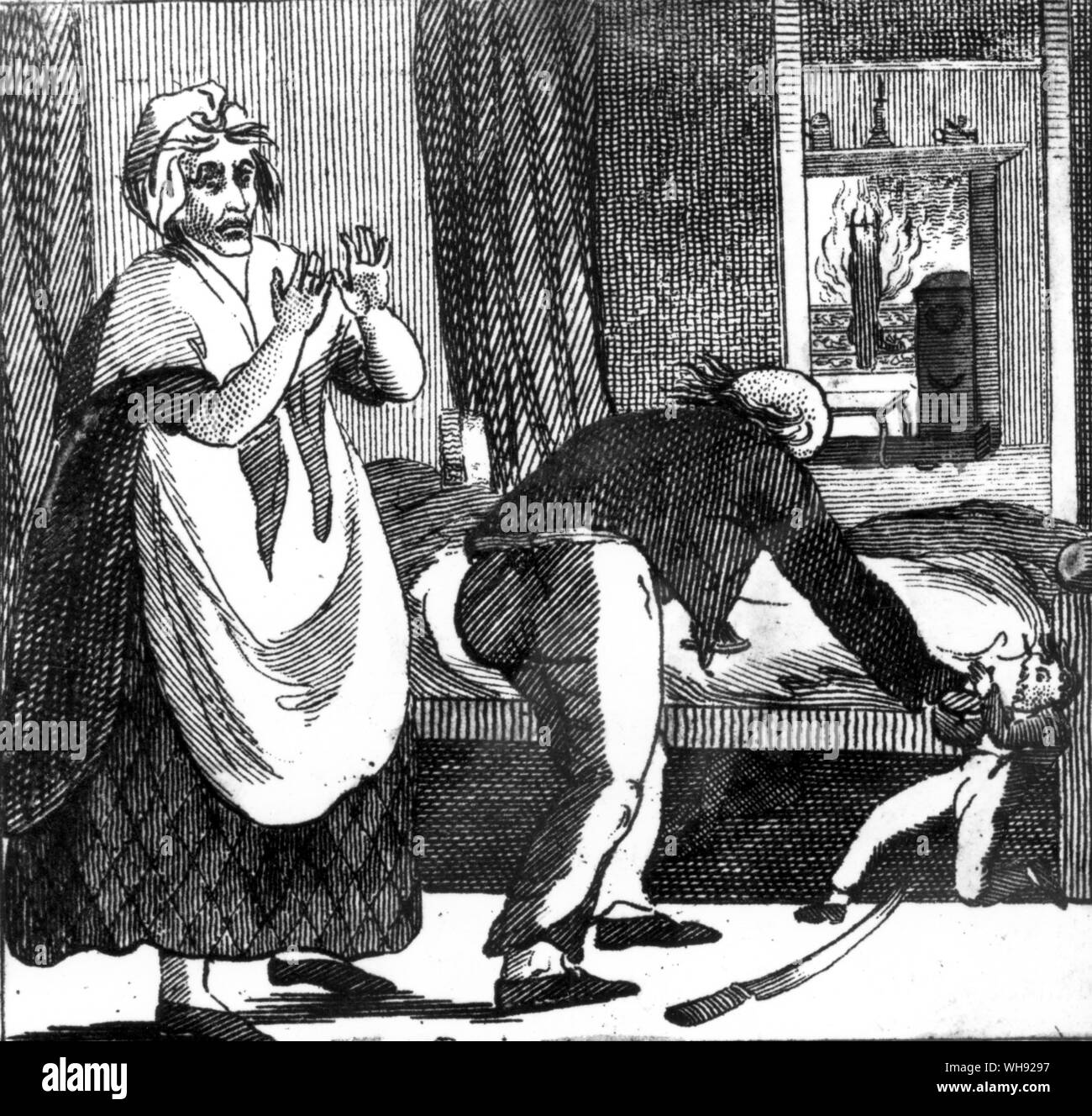 Hop o' mon pouce. L'Ogre les captures peu générale, 1808. Banque D'Images