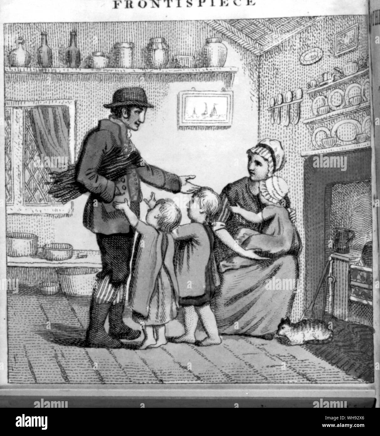 Mme de cuivres du Dorset réfléchir avant de parler ou les trois voeux 1809 Banque D'Images