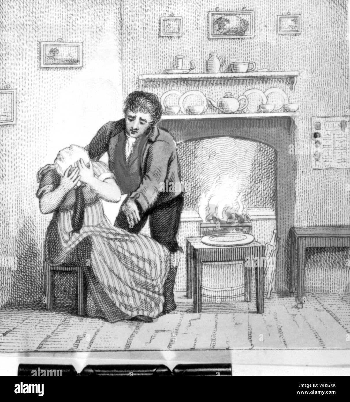 Mme de cuivres du Dorset réfléchir avant de parler ou les trois voeux 1809 Banque D'Images