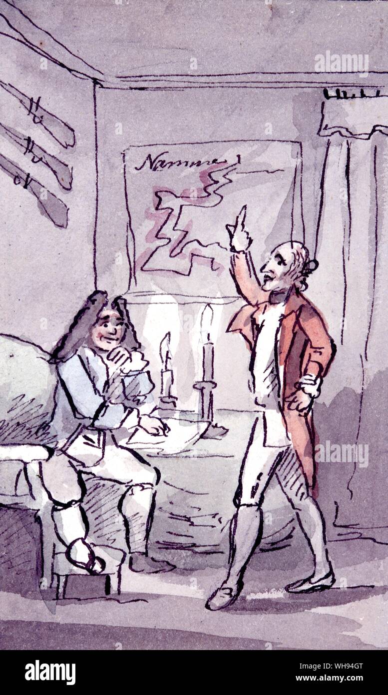 Illustration de Tristram Shandy - 1786. John Nixon (1760-1818). Oates collection. La Vie et opinions de Tristram Shandy, gentilhomme (ou, plus brièvement, Tristram Shandy) est un roman de Laurence Sterne.. Banque D'Images