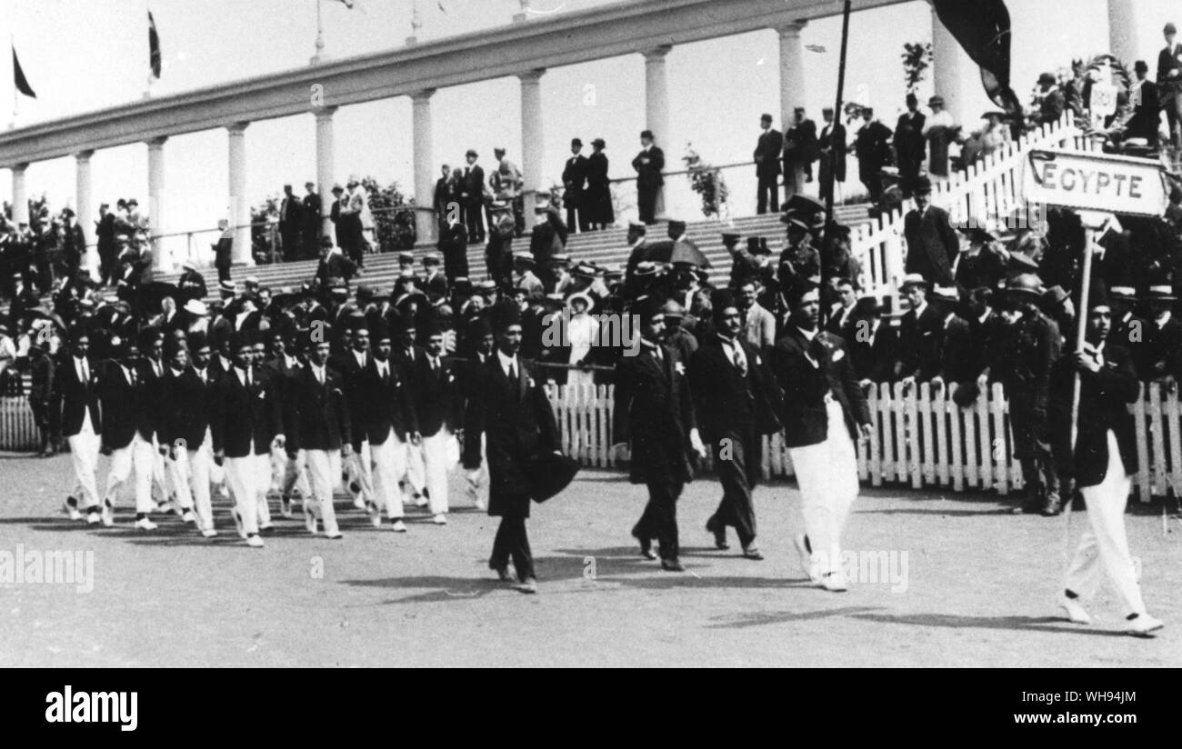 L'équipe de l'Égypte aux Jeux Olympiques d'Anvers 1920 Banque D'Images