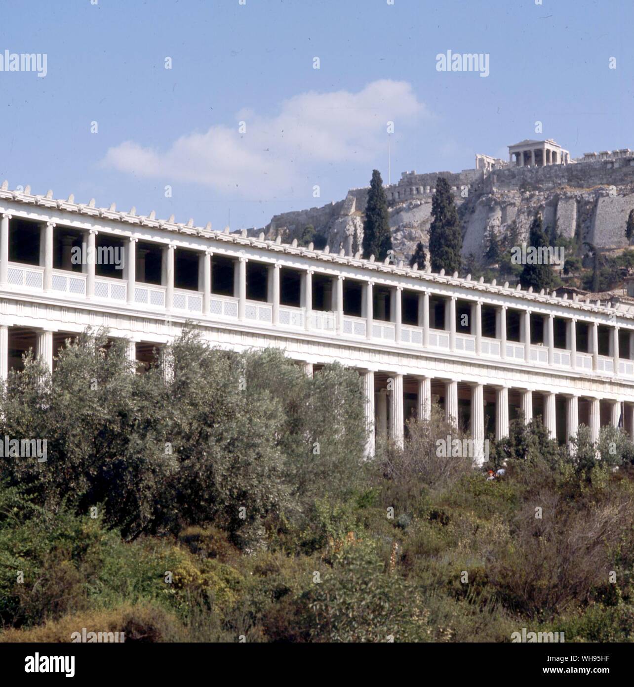 Grèce, Athènes : Partie de l'Agora/la Stoa d'Attalos II Banque D'Images