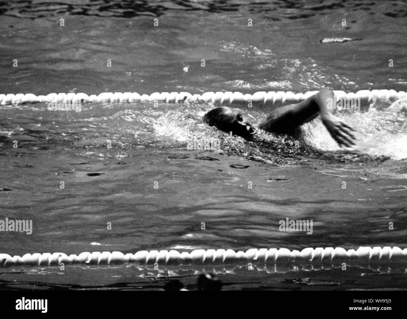 Le Japon, Tokyo Jeux Olympiques, 1964 : Don Schollander dans la piscine. Banque D'Images