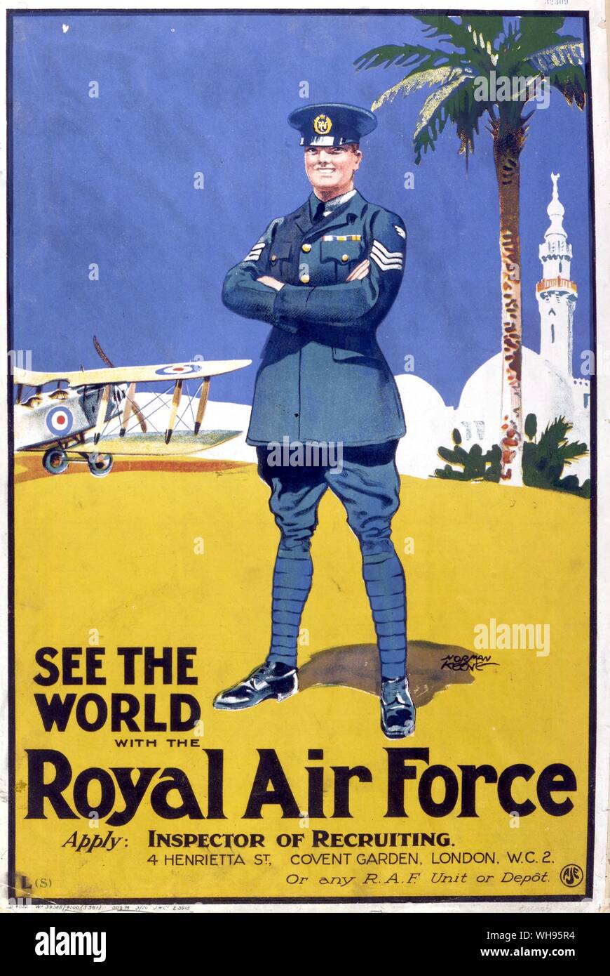 Sujets/Art éphémère. Imperial War Museum/ RAF poster Banque D'Images