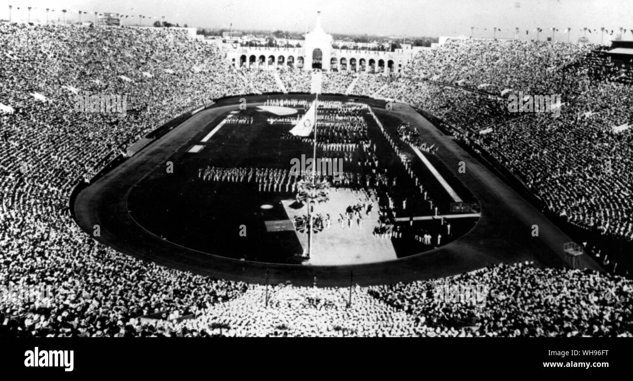 Cérémonie d'ouverture des Jeux Olympiques de Los Angeles Banque D'Images