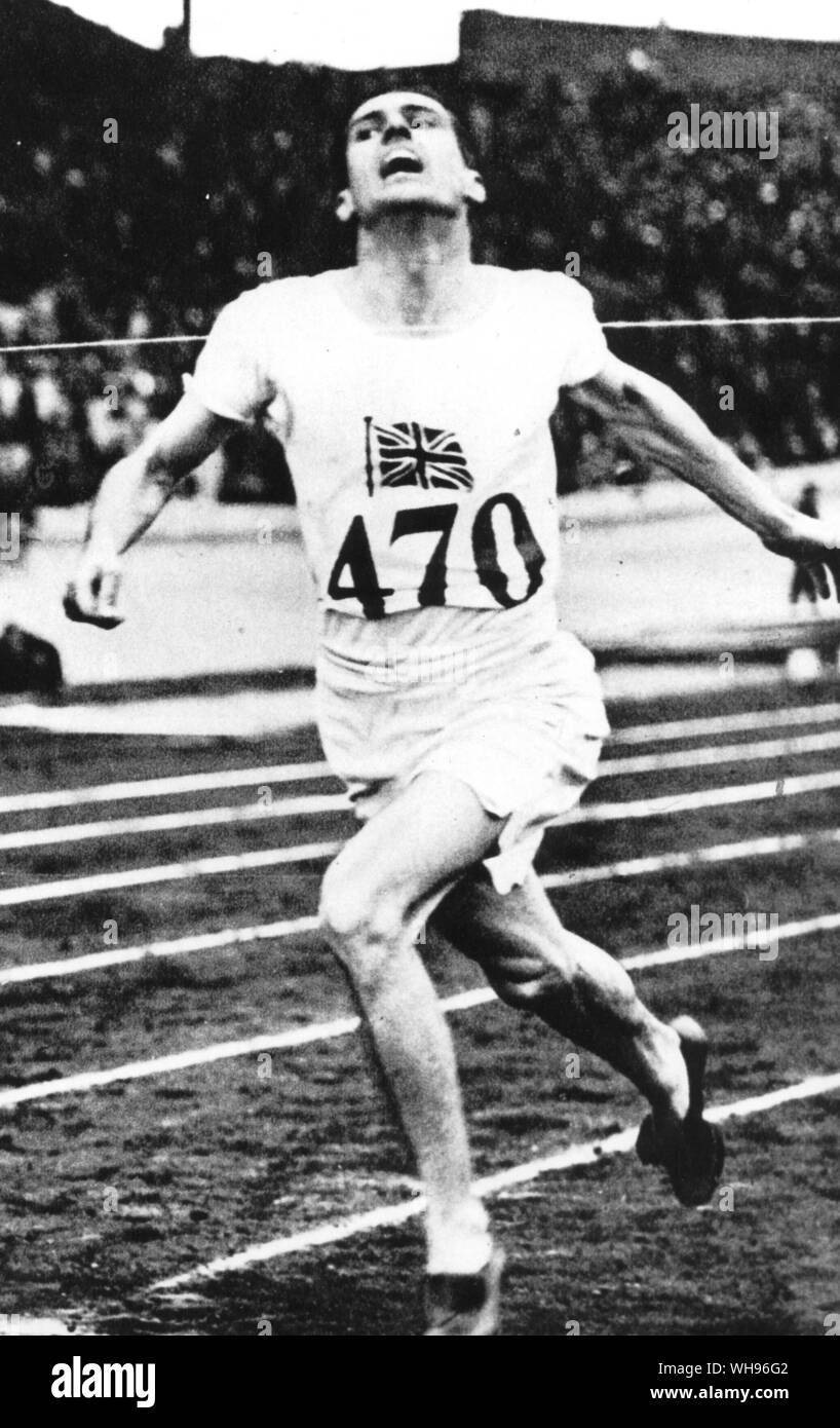 Douglas Lowe (Grande-Bretagne) à 800 mètres d'Amsterdam Jeux Olympiques 1928. Banque D'Images