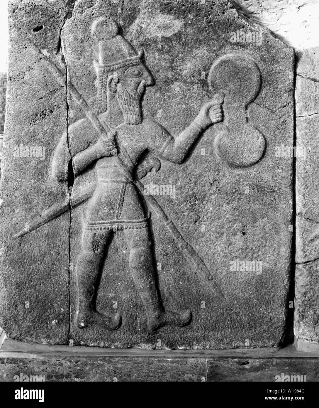 La guerre antique/ guerrier dans le soulagement de Sumer, c.1000 (C.-B.) Banque D'Images