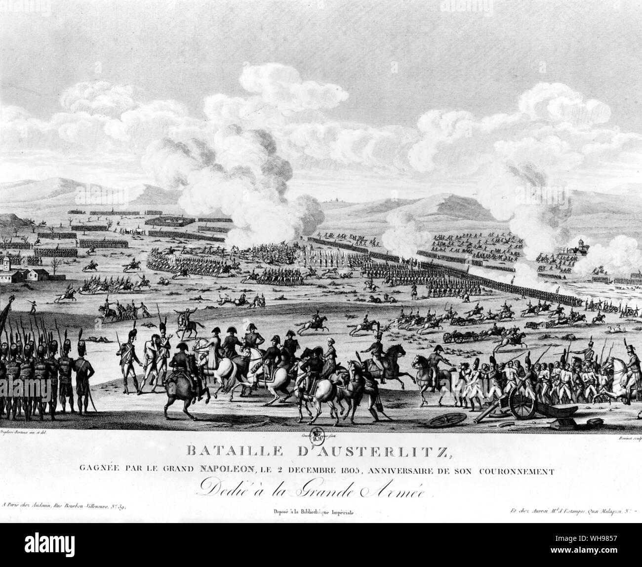 Warfare/ Bataille d'Austerlitz, 1805. Guerres napoléoniennes. Banque D'Images