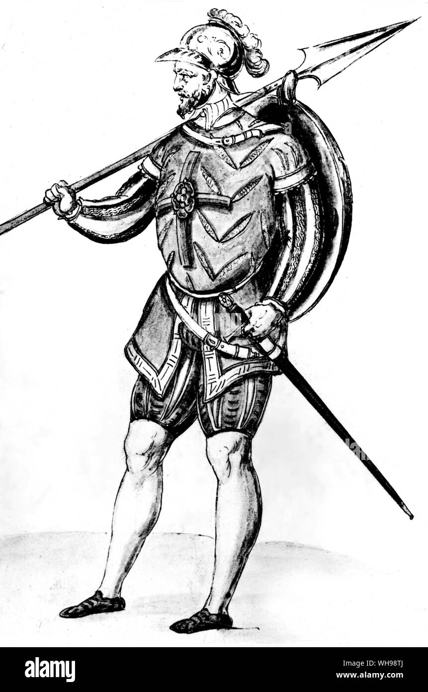 / La guerre du Roi Henry VIII Spearman, c1520. Banque D'Images